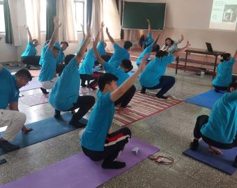 Yoga session for social connection
