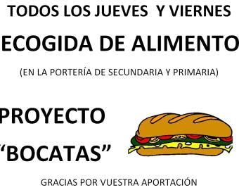 Advert leaflet for the Proyecto Bocatas (Pamplona)
